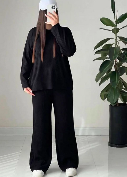 Drop Round Neck Two-Piece