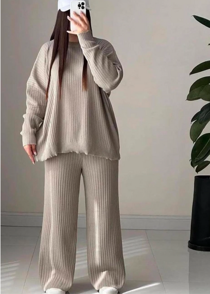 Drop Round Neck Two-Piece