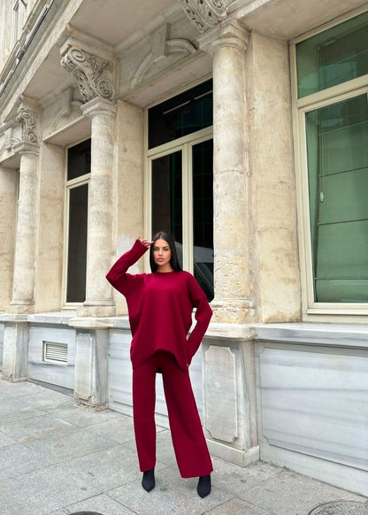 Drop Round Neck Two-Piece