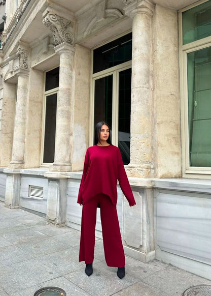 Drop Round Neck Two-Piece