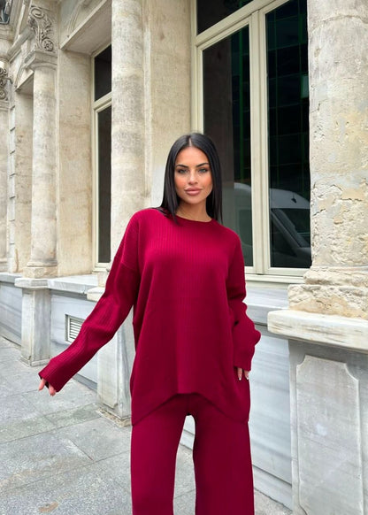 Drop Round Neck Two-Piece