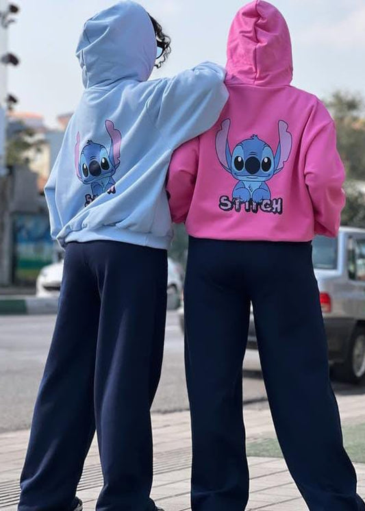 Stitch Streetwear Oversized Hoodie & Jogger Set