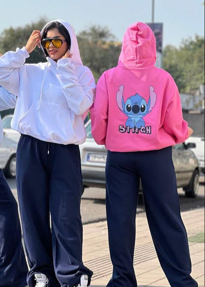 Stitch Streetwear Oversized Hoodie & Jogger Set