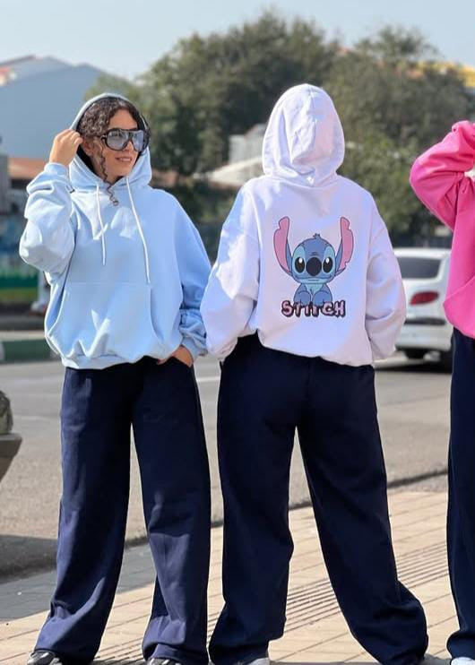Stitch Streetwear Oversized Hoodie & Jogger Set