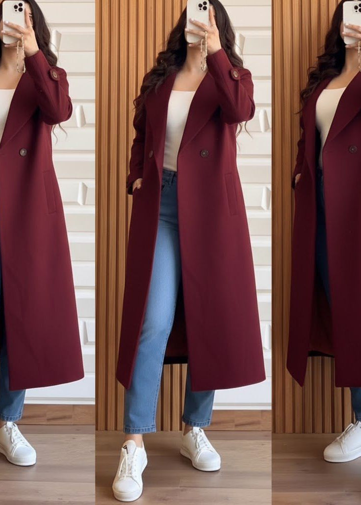 Longline Double Breasted Winter Coat