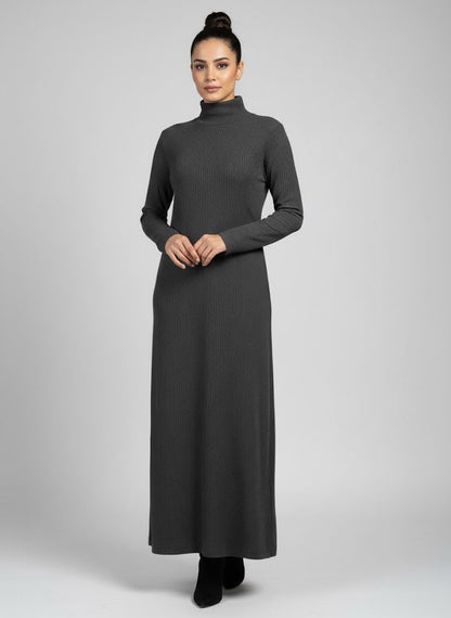 Modest High Neck Ribbed Winter Set