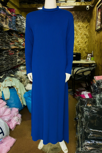 Modest High Neck Ribbed Winter Set