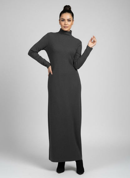 Modest High Neck Ribbed Winter Set