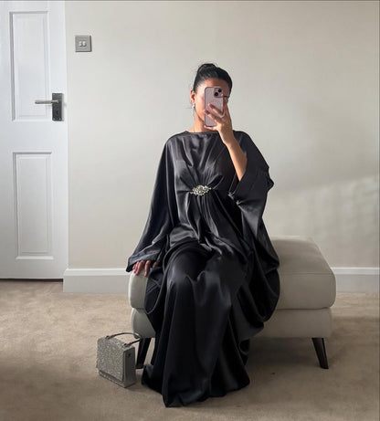 Sapphire Sparkle Embellished Evening Gown