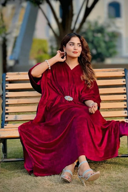 Royal Velvet Embellished Kaftan