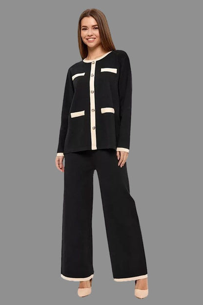 2pc Front Button Pocket Style